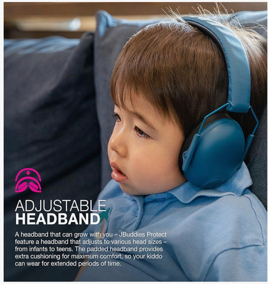 JLab JBuddies Protect Kids Hearing Protection Earmuffs – Noise Reduction Headphones (Fits Infants to Teens)