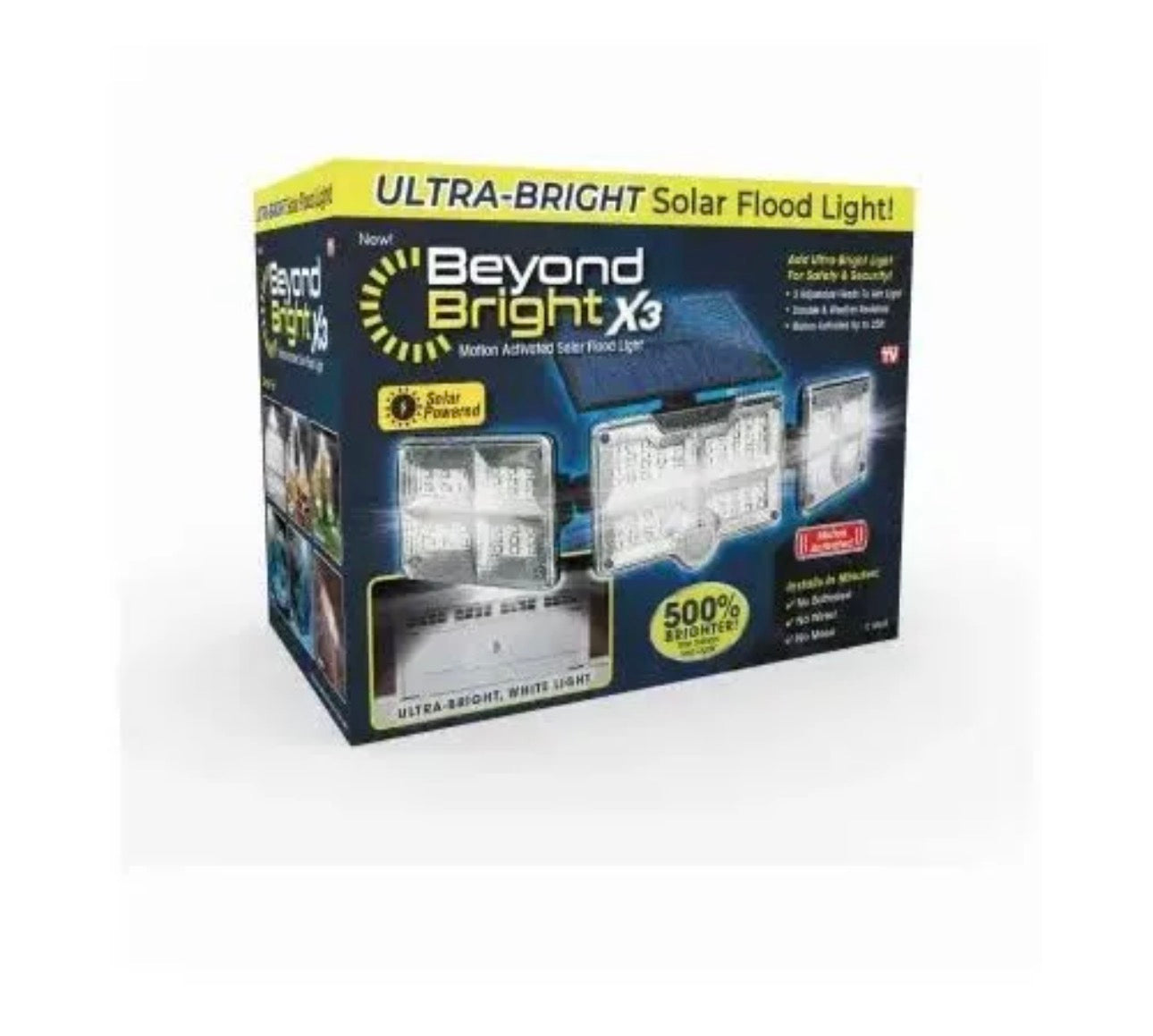 Beyond Bright X3 Motion Activated Solar Flood Light