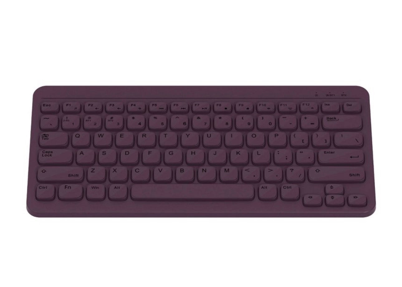 North Compact Square Key Wireless Keyboard – Plum Purple, 79 Keys, Low-Profile Design