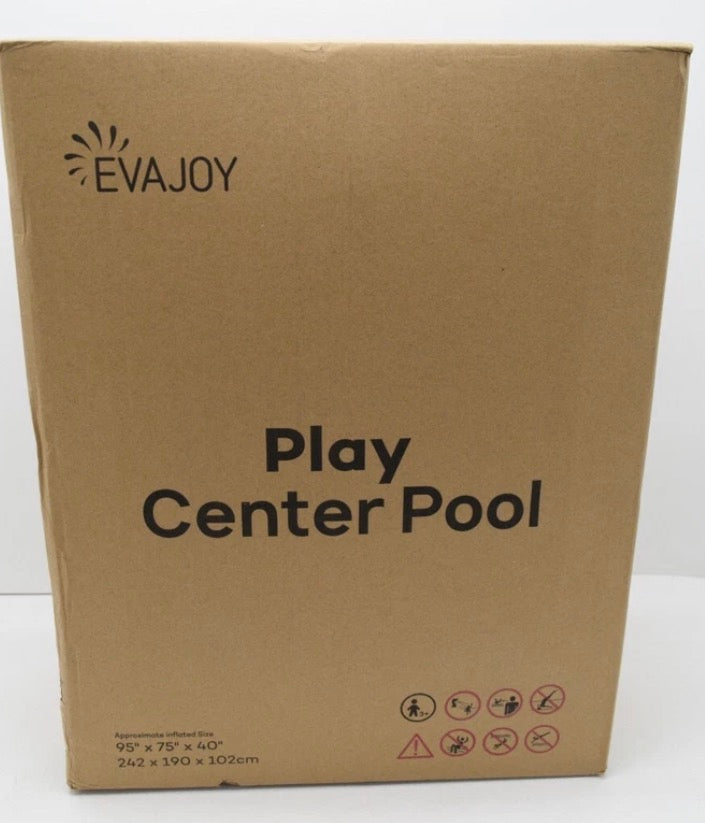 Evajoy EJ-HF022 Inflatable Play Center Kiddie Pool with Slide & Sprinkler (New)