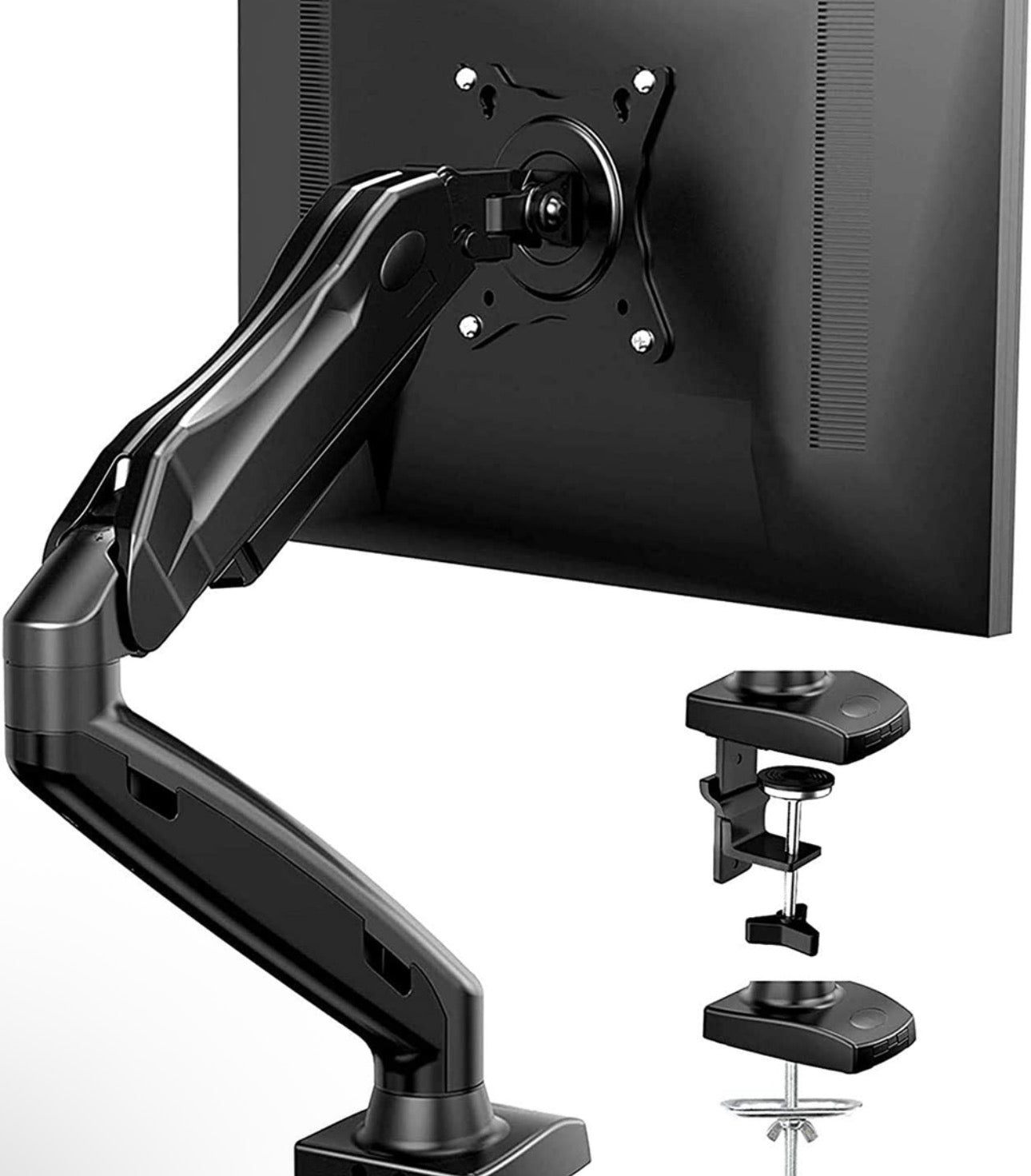 HUANUO HNSS6 Single Monitor Arm – Adjustable Gas Spring Stand